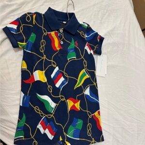 Polo by Ralph Lauren Kids Navy Nautical Flag Polo Dress